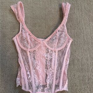 Lioness Blush Lace Bustier